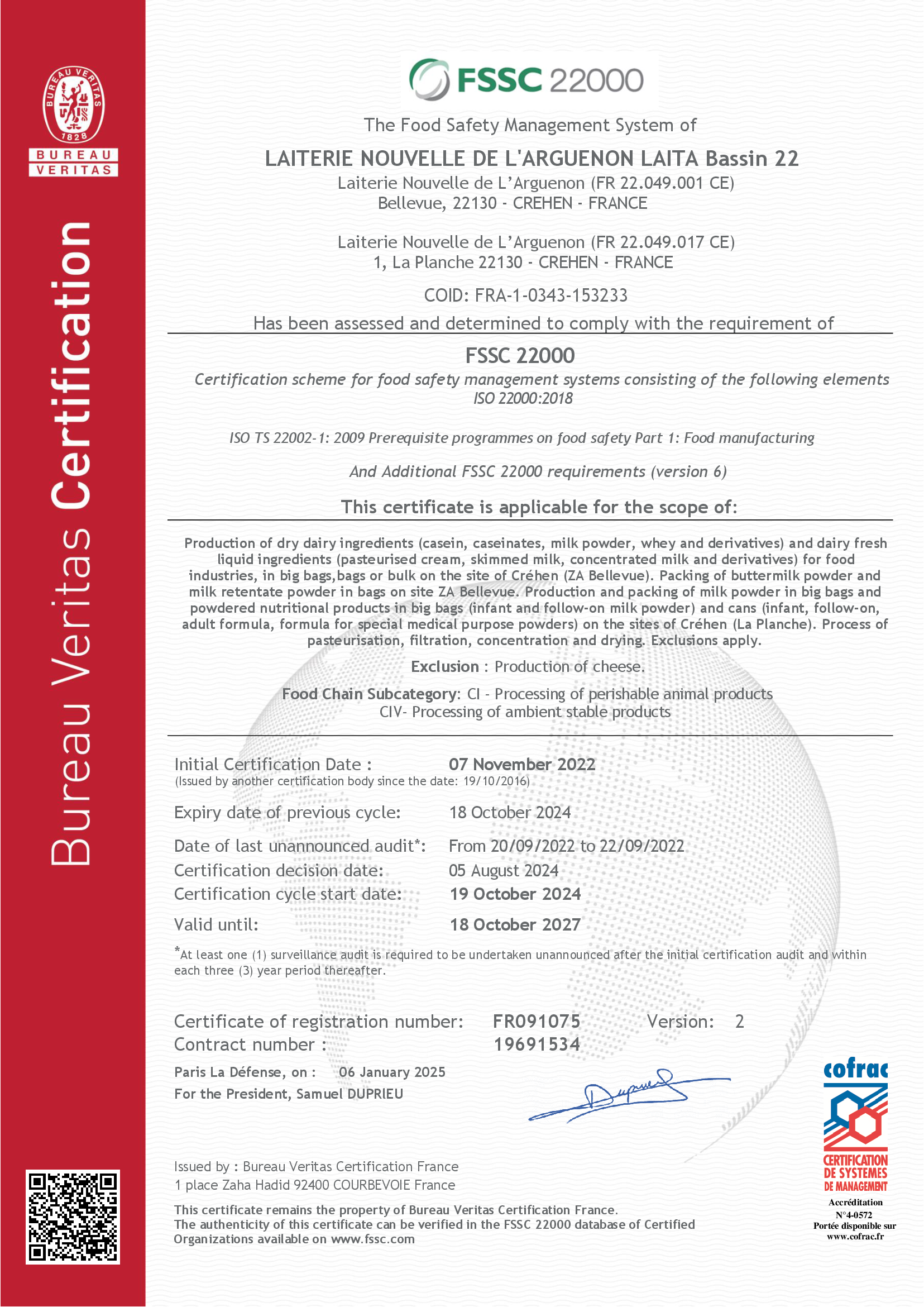 Chứng nhận FSSC 22000